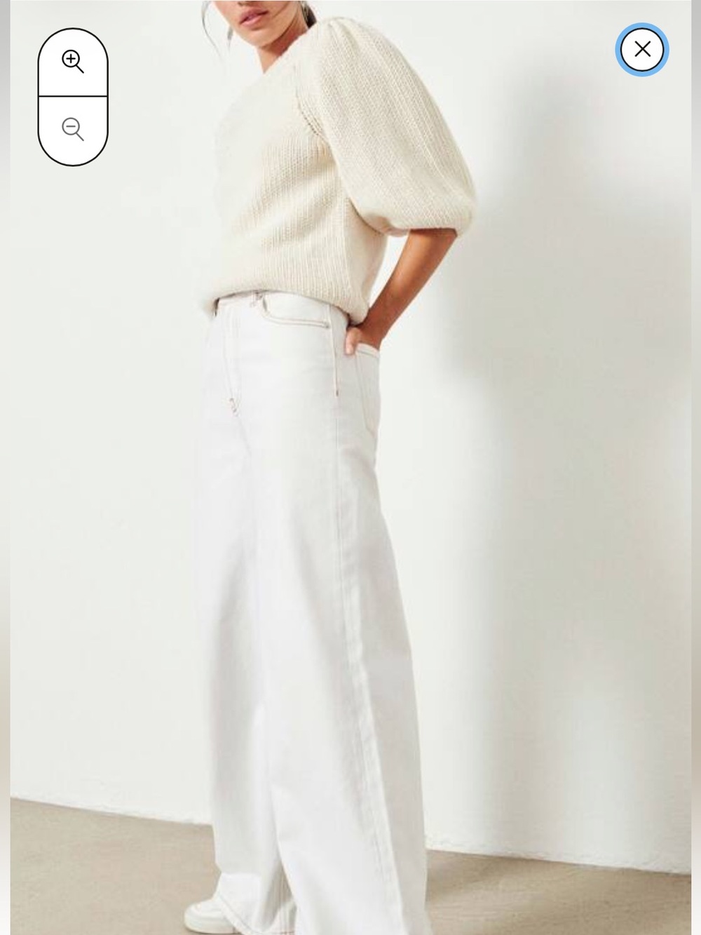- Ba&sh puff sleeve cotton/wool jumper